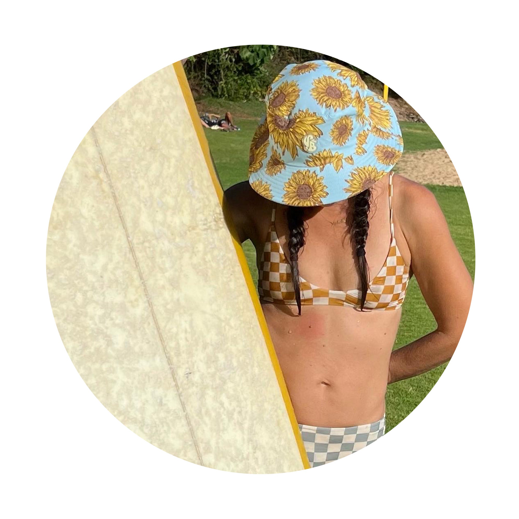 Sunward bound - Sunflower surf hat testimonial